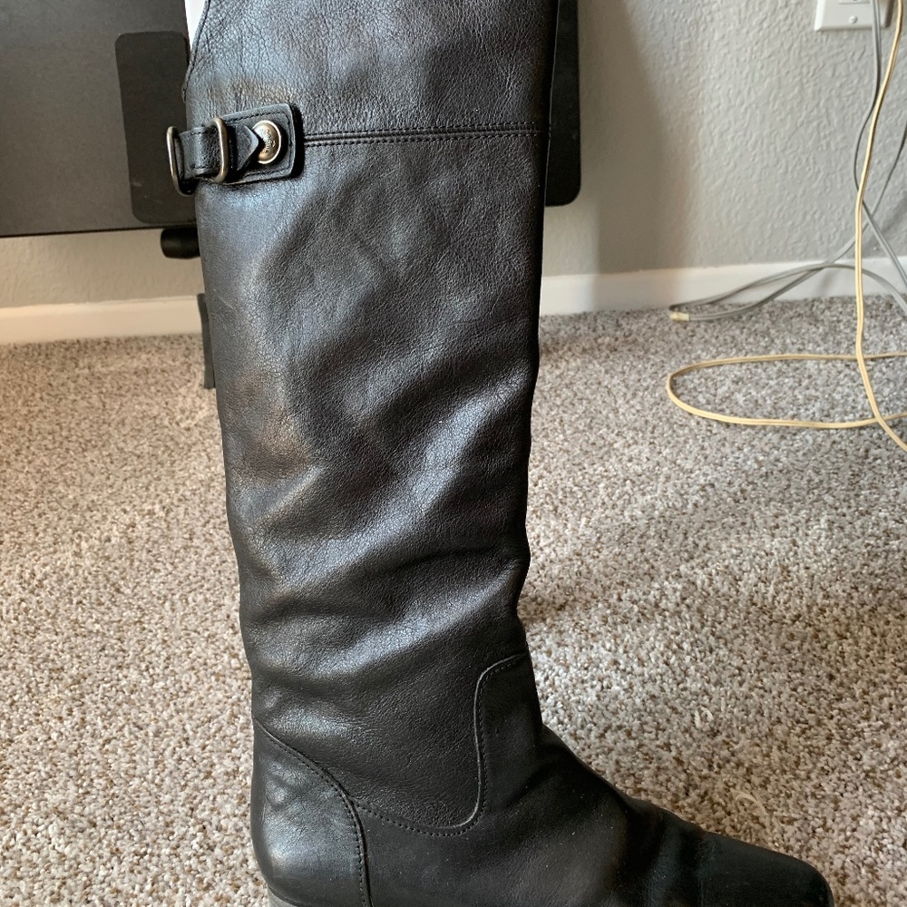 Coach Black Benita Smith Boots, size 9.5 Medium